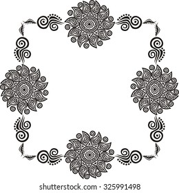 Beautiful pattern frame vector illustration