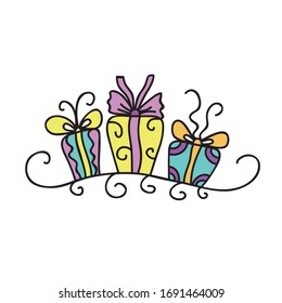 Beautiful pattern gifts. Vector illustration