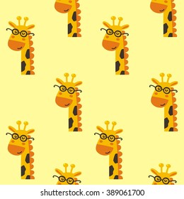 beautiful pattern with giraffes