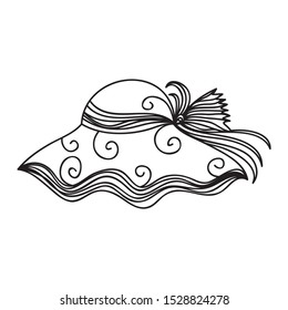 Beautiful pattern hat. Vector illustration