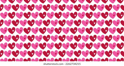 Beautiful pattern heart. geometric cute style heart vector, sweet romance pattern hand drawn cute for decorating the wedding card for valentine's day, tattoo, logo and love concept.