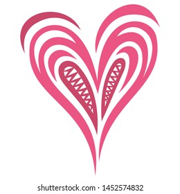 Beautiful pattern heart. Vector illustration