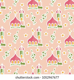 Beautiful pattern islamic background for eid mubarak 
