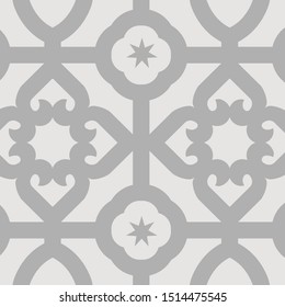 Beautiful pattern javanese batik drawing techniques that use manual hand methods, Gray and light neutral, for backgrounds, carpets, wallpapers, clothing, wrappers, fabrics, classic and vintage.