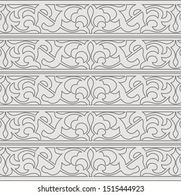 Beautiful pattern Javanese batik drawing techniques that use manual hand methods, Gray and light neutral, for backgrounds, carpets, wallpapers, clothing, wrappers, fabrics, classic and vintage.