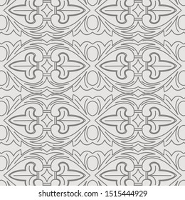 Beautiful pattern Javanese batik drawing techniques that use manual hand methods, Gray and light neutral, for backgrounds, carpets, wallpapers, clothing, wrappers, fabrics, classic and vintage.