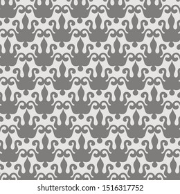 Beautiful pattern Javanese batik drawing techniques that use manual hand methods, Gray and light neutral, for backgrounds, carpets, wallpapers, clothing, wrappers, fabrics, classic and vintage.