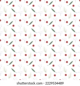 beautiful pattern with leaves and flowers. seamless pattern design. seamless floral pattern fabric. colorful floral textile.