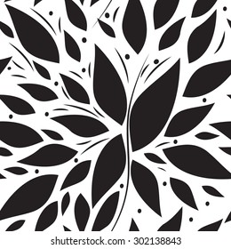 beautiful pattern of leaves on a white background