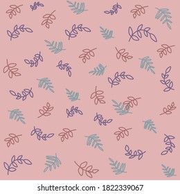 Beautiful pattern with leaves and twigs