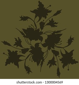 Beautiful pattern. Magnolia print . Vector illustration.