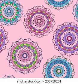  Beautiful pattern with  mandala. Mandala made in vector. Perfect  cards, design, birthday and other holiday. Bright summer illustration. Pattern with cute mandala vector, lotus,  kaleidoscope, india