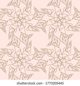 beautiful pattern with monograms with thin lines