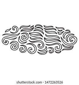 Beautiful pattern nature decorative element. Vector illustration