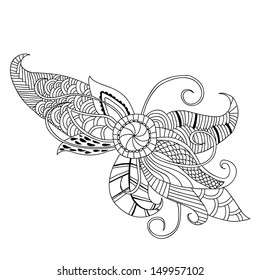 Beautiful pattern on a white background. Unusual decorative ornament. Eps 10