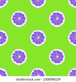 Beautiful pattern with orange, grapefruit, kiwi. Fruit cocktail with ice cubes.