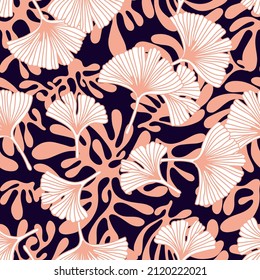 Beautiful pattern with organic shapes. Summer textile collection.