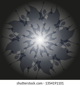 Beautiful pattern. Ornament. The imprint of a flower. Vector illustration.