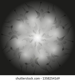 Beautiful pattern. Ornament. The imprint of a flower. Vector illustration.