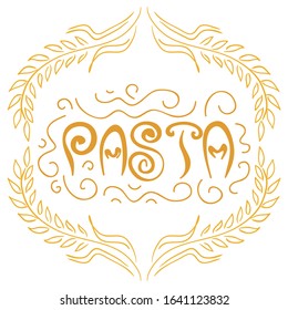 Beautiful pattern pasta. Vector illustration