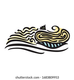 Beautiful pattern pasta. Vector illustration