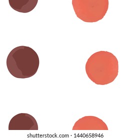 Beautiful Pattern Polka Dots of Soft red and Dark moderate red color. Perfect for your design, textile, pattern fills, box, posters, cards, web page etc. Pattern under the mask. Vector.