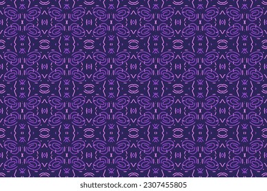 Bonito patrón con color púrpura en un diseño impecable. Ilustración vectorial en el arte de línea de estilo ornamentado.