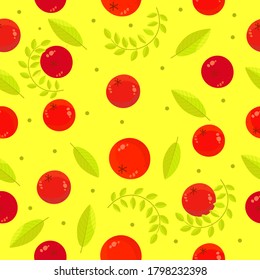 schönes Muster mit roten Beeren. Herbstmuster