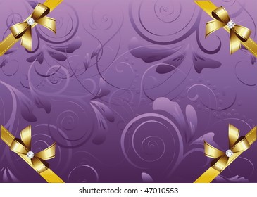 beautiful pattern with ribbons and jewels