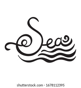 Beautiful pattern sea. Vector illustration