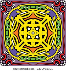 beautiful pattern shaped floral style