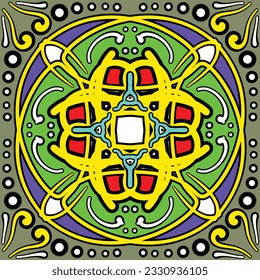 beautiful pattern shaped floral style