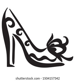 Beautiful pattern shoe. Vector illustration