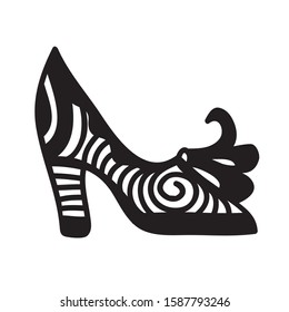Beautiful pattern shoe. Vector illustration