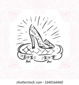 Beautiful pattern shoe. Vector illustration