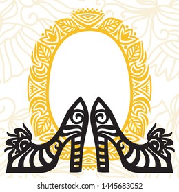Beautiful pattern shoes. Vector illustration