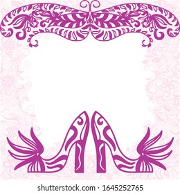 Beautiful pattern shoes. Vector illustration