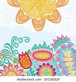 Beautiful pattern spring background vector illustration