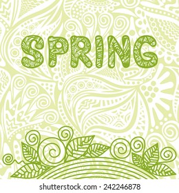 Beautiful pattern spring background vector illustration