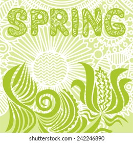 Beautiful pattern spring background vector illustration