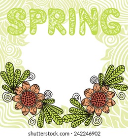 Beautiful pattern spring background vector illustration