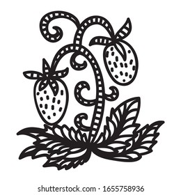 Beautiful pattern strawberry. Vector illustration
