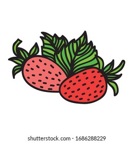 Beautiful pattern strawberry. Vector illustration
