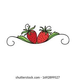 Beautiful pattern strawberry. Vector illustration