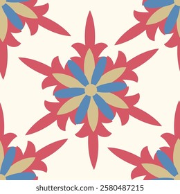 Beautiful pattern for textile fabrics. Beige and green color fabric.
