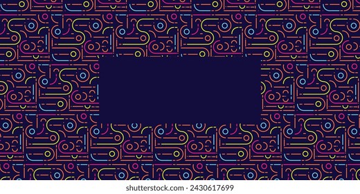 beautiful pattern texture. Seamless geometric pattern. dark background. Vector seamless pattern. Geometric background with rhombus and nodes. Abstract geometric pattern.