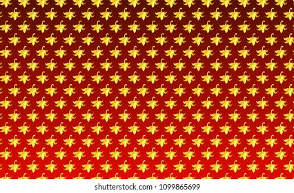 beautiful pattern thai style on red background, luxury design wallpaper and golden flower repetition with copy space isolated and floating on dark background for decorative wall temple of thailand