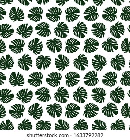 Beautiful pattern with tropical leaves for textile design. Modern palm seamless pattern. Modern wallpaper. Beautiful floral texture. Jungle vector floral template. Summer nature print. Tropical leaf