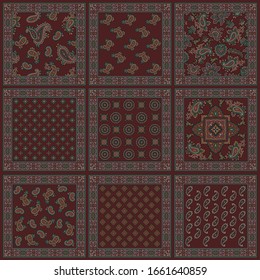 Beautiful pattern using the paisley ornament,