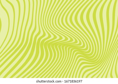 Beautiful pattern with wavy lines. Wallpaper background. Modern abstract geometric striped backgdrop. Abstract green wave background design. Beautiful vector pattern.